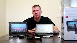 RCA Mobile DVD System with Bonus Game Controller and Games RCA 10 inch Tablet and DVD Combo unboxing and review