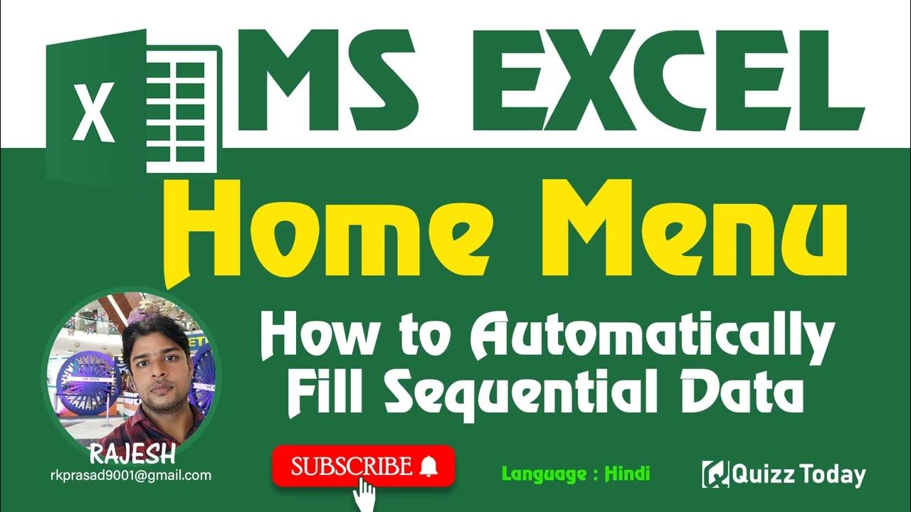 Complete microsoft excel tutorial home menu automatically fill