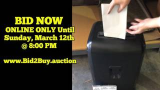 Online Warehouse Liquidation Auction ends March 12th, 2017: Staples Paper Shredder For Sale