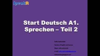 Start Deutsch A1 Sprechen Teil 2 (ENG)