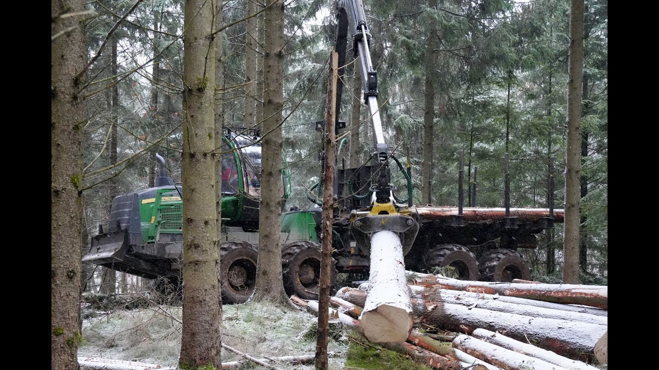 🌲John Deere 1210G • Durchforstung rücken • Forwarder • LoggingVideo • Forestmachine🌲