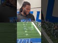 Alim McNeill breaks down his ELECTRIC punt return blocking 😂 | Detroit Lions #shorts