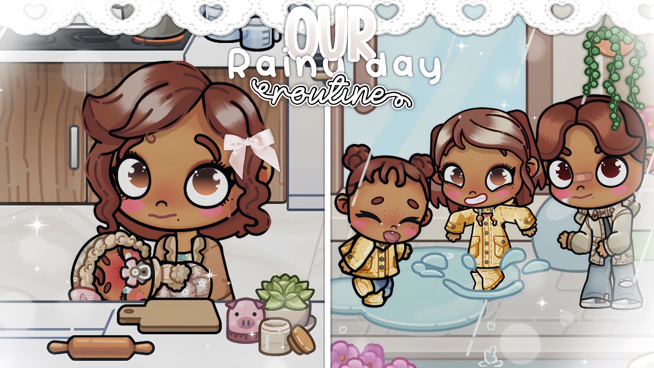 Наши будни в дождливый день 🌧️🎀🍼 || *голосом* ♡⸝⸝ || мир аватара.