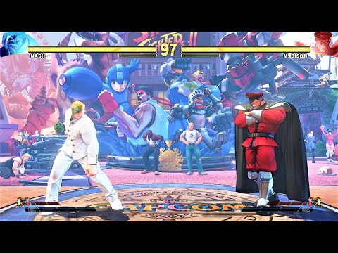 Nash vs M. Bison (Hardest AI) - Street Fighter V