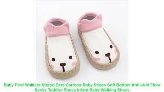 Baby First Walkers Stereo Ears Cartoon Baby Shoes Soft Bottom Anti-Skid Floor Socks Toddler Shoes I