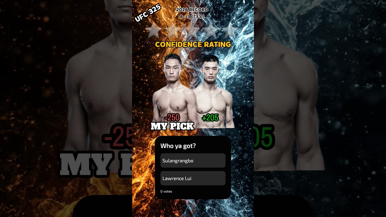 UFC Sulangrangbo vs. Lawrence Lui Quick Fight Pick 