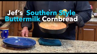 Southern buttermilk white cornbread and it's easy country cooking at it's best.