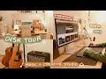 🪴My Aesthetic Desk Tour and Music Recording Setup | warm + cozy, productive, and functional