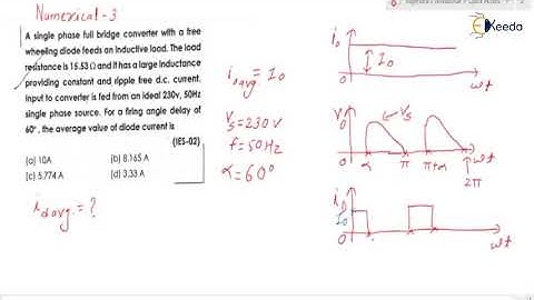 Mastering Single Phase Controlled Rectifiers In Power Electronics | GATE Numerical 3
