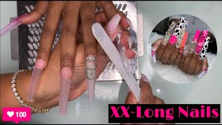 Acrylic Nails Tutorial| Nails Freestyle| XX-Long Acrylic Nails| Natali Carmona
