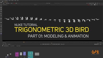 Nuke Tutorial | Trigonometric 3D Bird : Part 01: Modeling & Animation