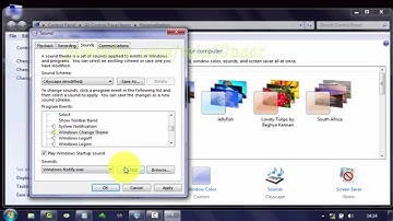 Windows 7 : How to Change Windows Change Theme Sound (Program Events)