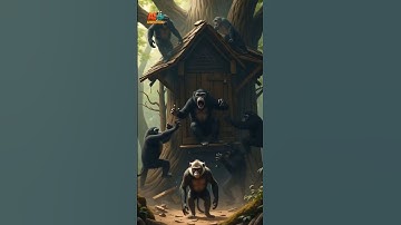 The monkey and his child live in a tree house and enjoy drinking sugarcane juice 😭 #ai #monkey
