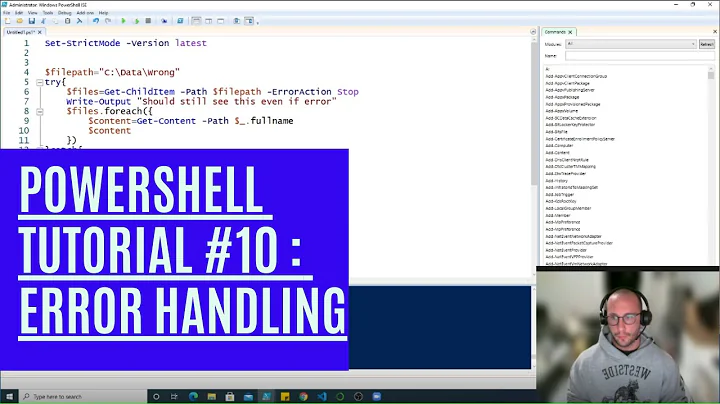 PowerShell Tutorial 10 : Error Handling [Beginners]