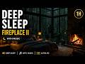 Deep Sleep Instantly Fireplace Rain Sounds for Sleeping | Cozy Bedroom Ambience & Relaxing Music 4K