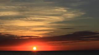 2014 10 23 Solar Eclipse and Sunset on Lake Okeechobee