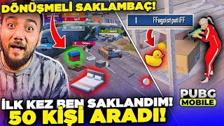 İLK KEZ BEN SAKLANDIM! 50 KİŞİ ARADI! DÖNÜŞMELİ SAKLAMBAÇ! PUBG Mobile