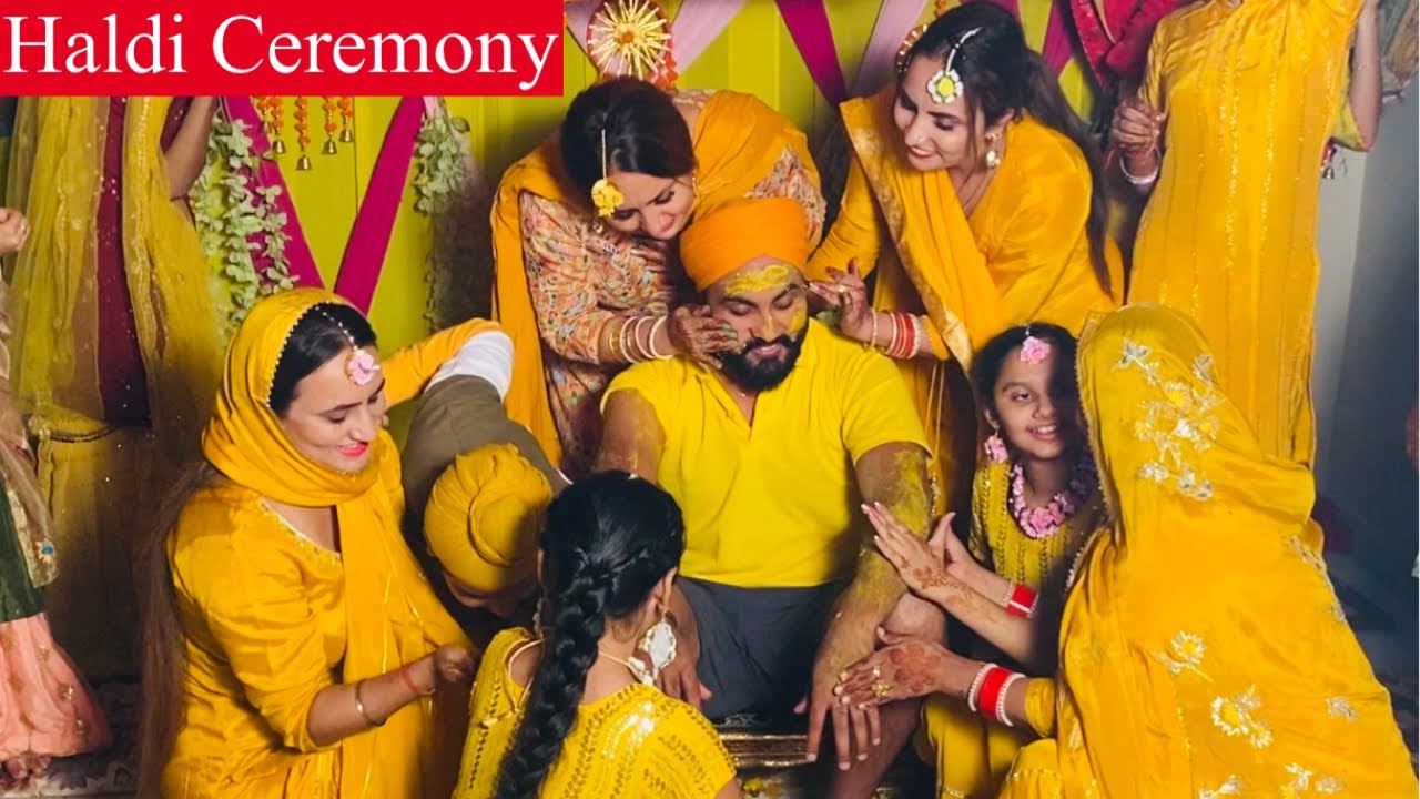 Haldi Ceremony & Nanka Mel | ਬਟਣਾ Traditional Punjabi wedding ...