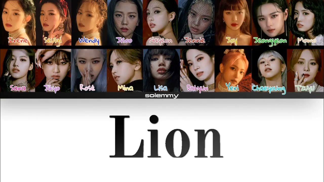 How would TwiceBlackVelvet sing 'Lion' by Gidle (Color coded lyrics