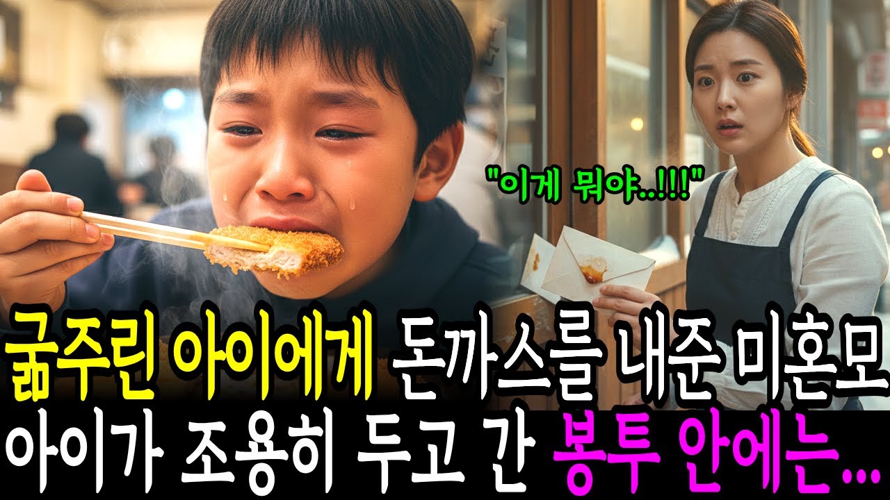 굶주린 아이에게 돈까스를 내준 미혼모, 아이가 조용히 두고 간 봉투 안에는... | 노후사연 | 감동사연 | 오디오북 | 인생사연