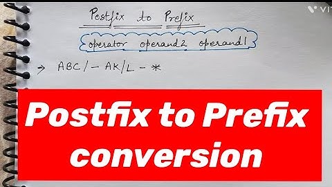 DATA STRUCTURE: Postfix to Prefix conversion using stack.