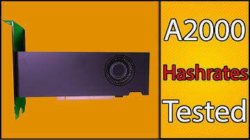 A2000 Hashrates Are HERE Part 1  | Most Efficient GPU?
