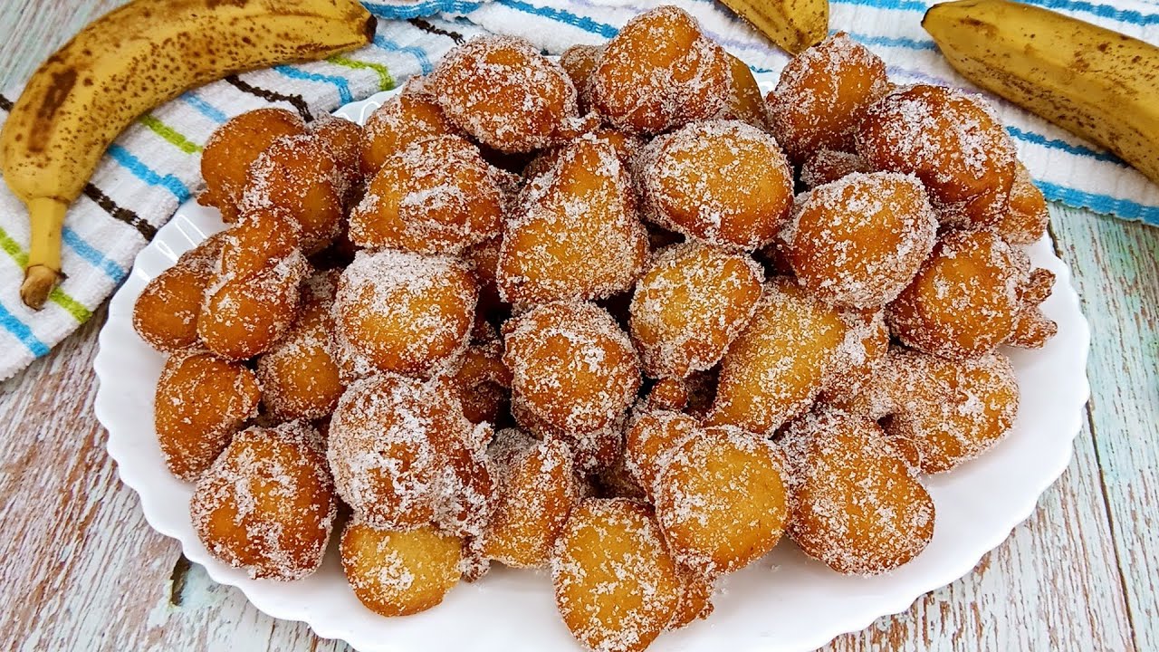 EN 5 MINUTOS buñuelos de Plátanos - Buñuelos de viento para TODOS LOS SANTOS 💥💥BRUTAL