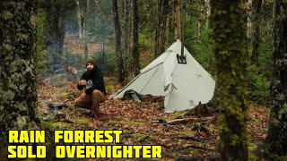 Hot Tent Overnighter With Rain