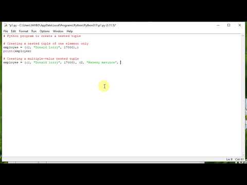 Python program to create a nested tuple