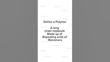 Define a polymer | What is a polymer #polymer #chemistry