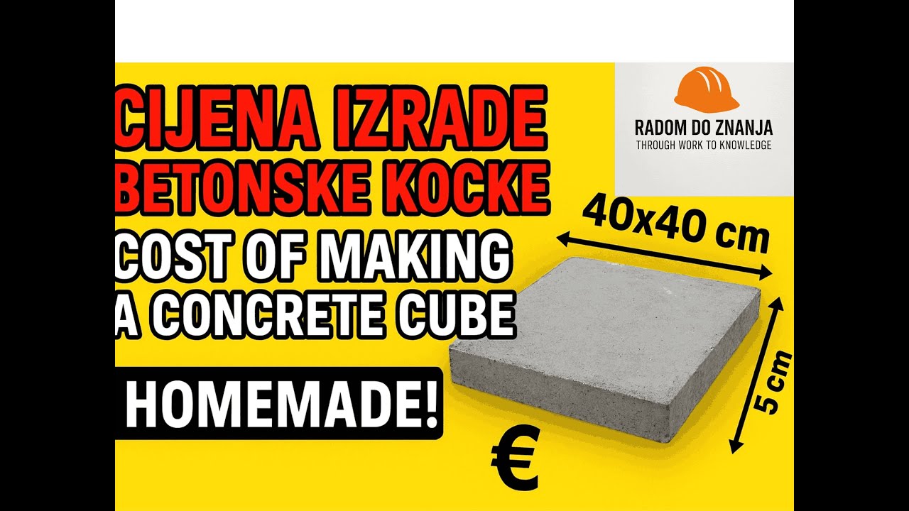 Koliko košta izrada betonske kocke kod kuće / How Much Does It Cost to Make a Concrete Paver at Home