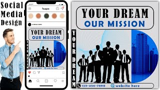 business social media post design in photoshop tutorial for beginner l jk design studio l design screenshot 1