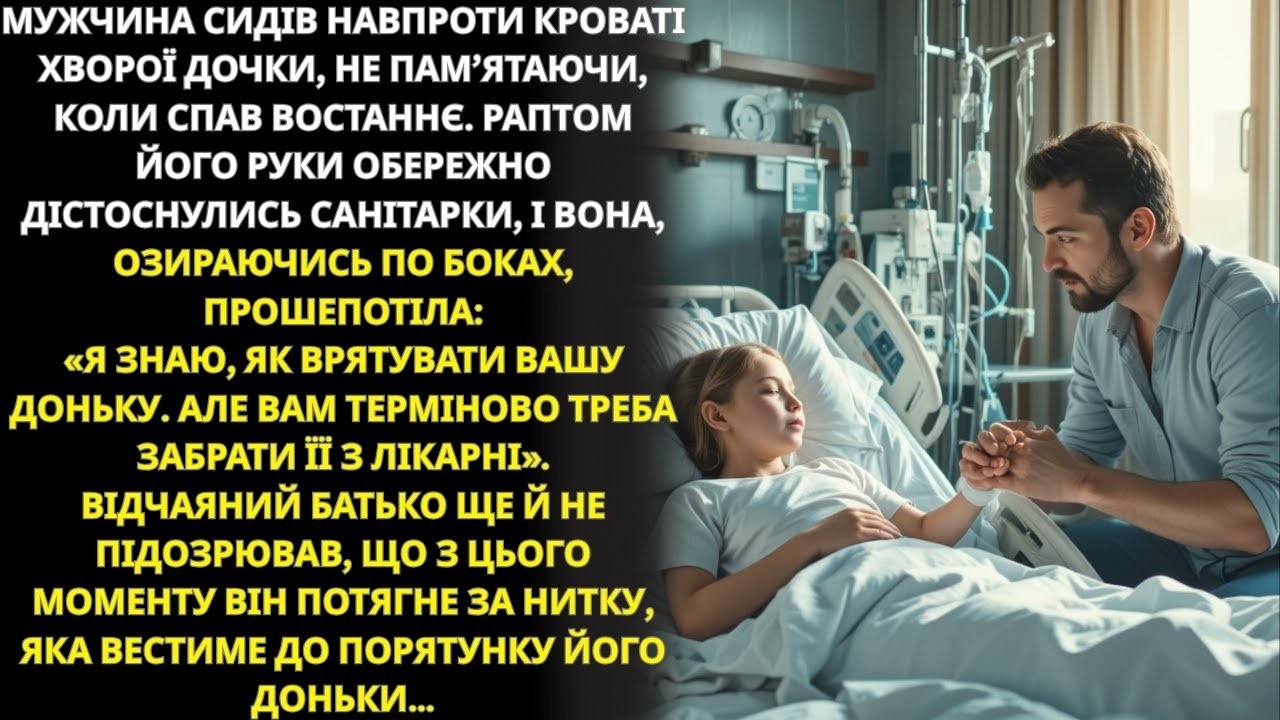 Мужчина сидів біля ліжка хворої доньки, не пам’ятаючи, коли востаннє спав