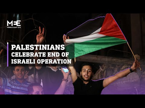 Palestinians celebrate end of Israeli operation in Gaza after ceasefire agreed
