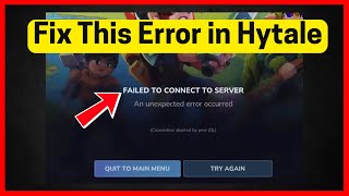 Fix Hytale Failed to connect to server