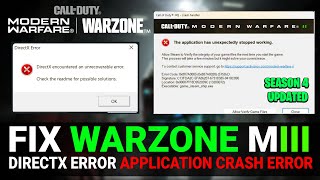 Fix COD MW III | WARZONE SEASON 4 Crashing & Not Launch - DirectX Error & Game_steam_ship.exe Erro