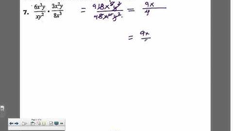 8.4 Multiplying and Dividing Rational Expressions