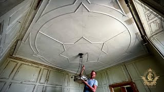 DIY Ceiling moulding on a budget for €40 | Recreating the original Titanic ceiling for a chateau.