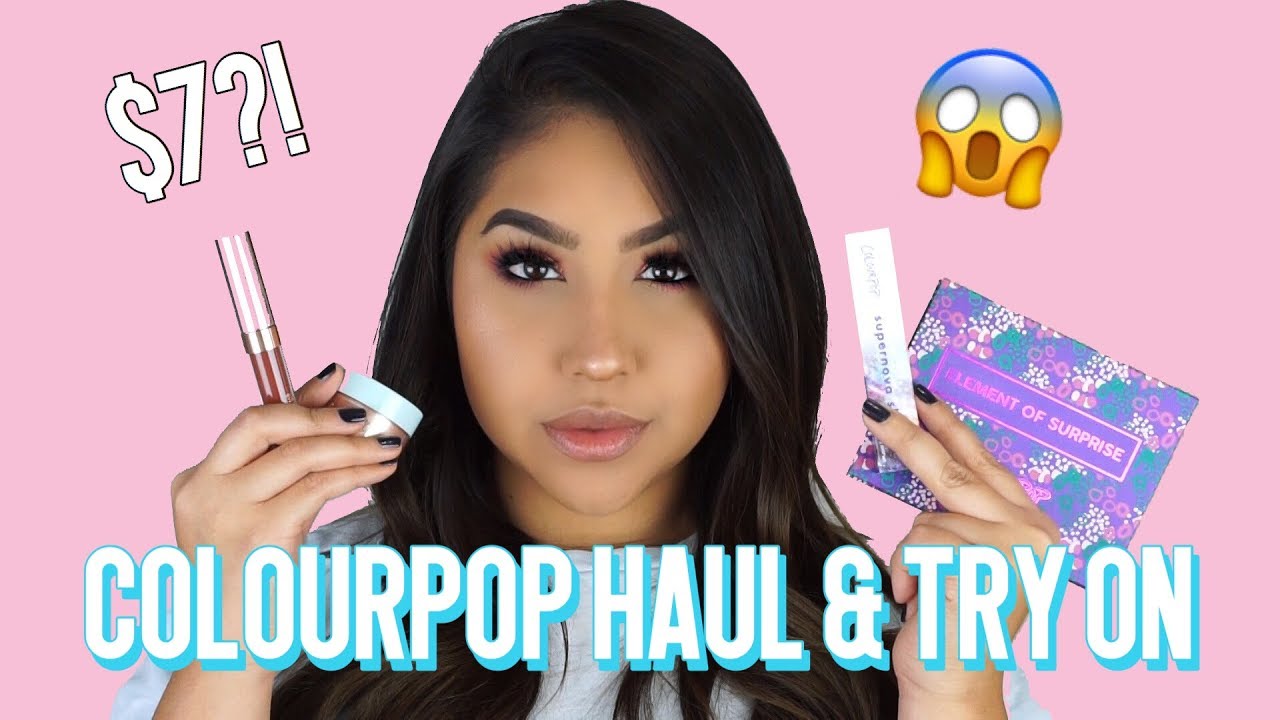 OMG! IT'S ONLY $7?!!! MINI COLOURPOP HAUL & TRY ON