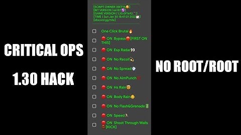 CRITICAL OPS 1.30 HACK 2022! NO ROOT/ROOT