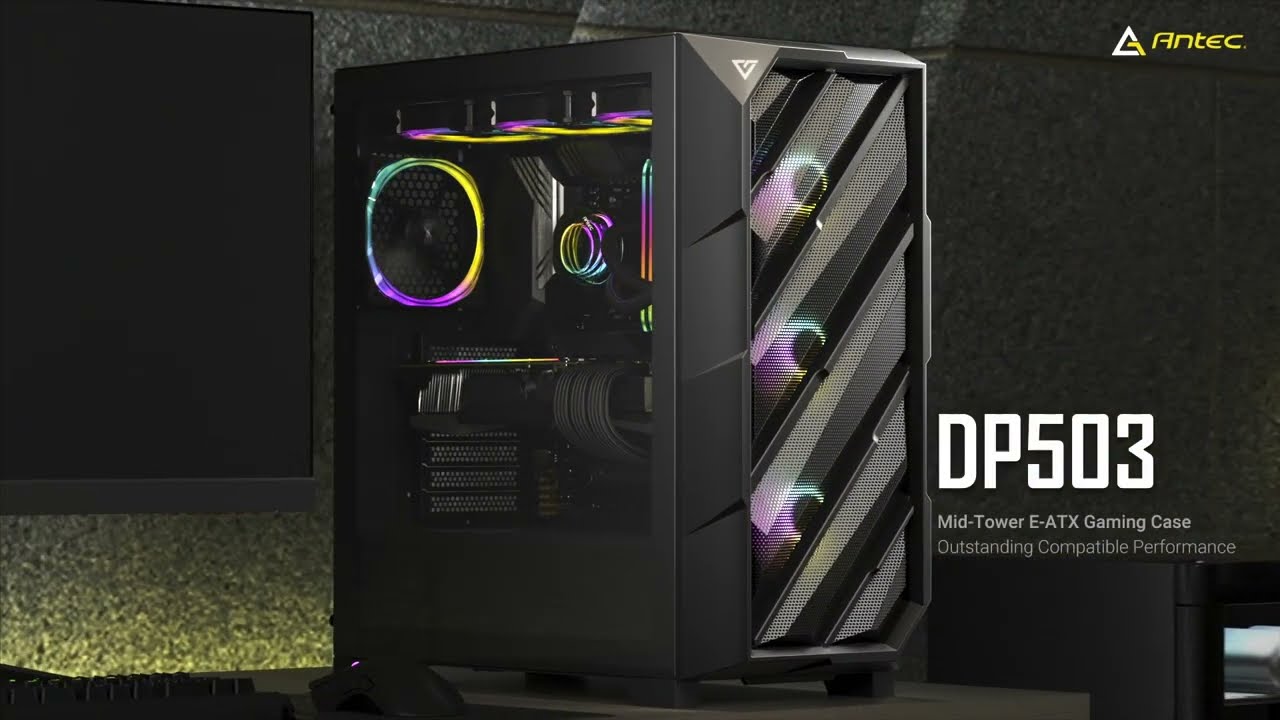 ANTEC Dark League - DP503 E-ATX Mid-Tower Gaming Case - YouTube