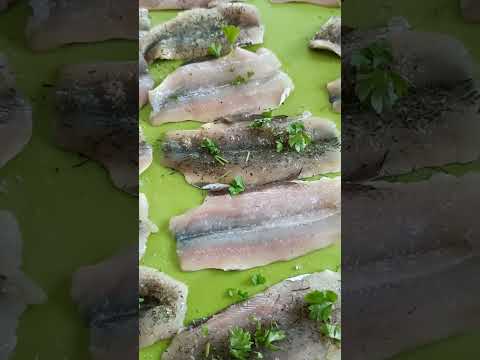 Preparing and Frying Baltic Herring #shorts