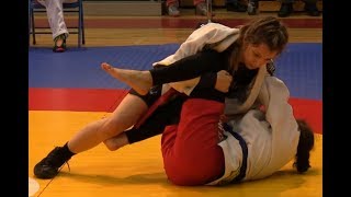 Girls Grappling SAMBO • Women Wrestling BJJ MMA Female Fight • Submission Combat