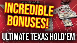 HIT SO MANY BONUSES!! ULTIMATE TEXAS HOLD’EM!! May 26th 2023 screenshot 5