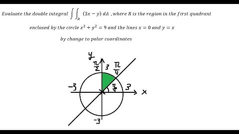 Calculus: Evaluate the double integral ∫∫_R(3x-y) dA  ,where R is the region in the first quadrant