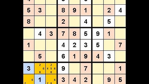 How to Solve Los Angeles Times Sudoku Impossible October 18, 2020 - XY-Wing