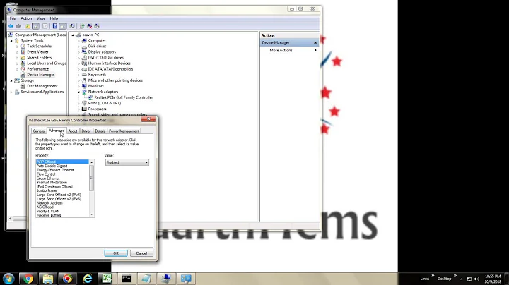 Windows 7: FIXED:Realtek PCIe GBE Family Controller keeps disconnecting fixed