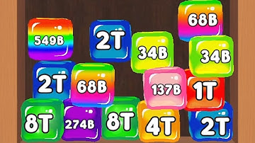 Merge Cube 2048 3D - ASMR Gameplay (Cubes Math, Level Up NumberBlocks Jelly Balls) Part 112