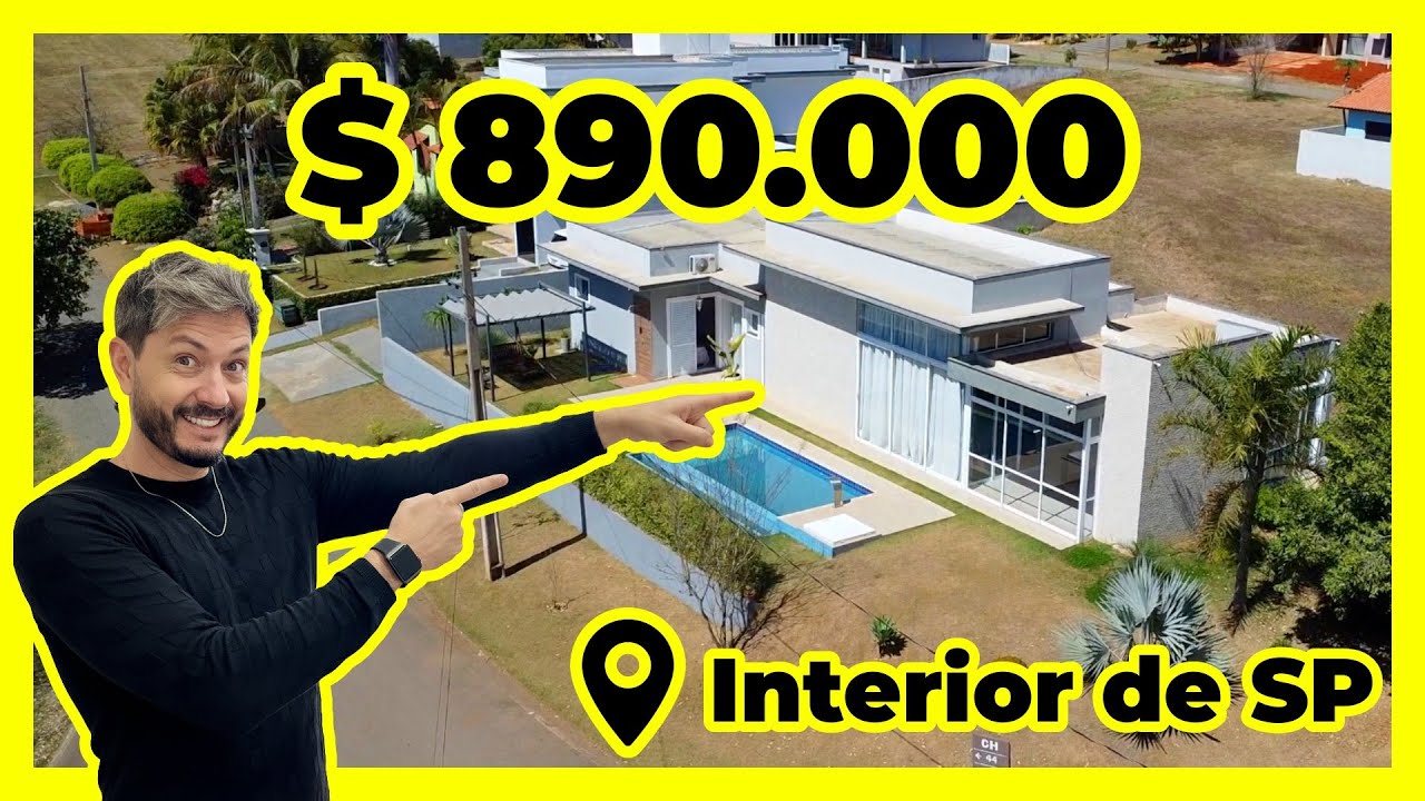 CASA DE R$ 890.000 NO INTERIOR DE SÃO PAULO, COM VISTA E ACESSO AO LAGO