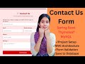 Contact Us Form | Spring Boot + Thymeleaf + MySQL | Full Project Explained in Hindi | Part-1